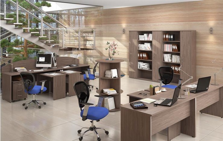 Офисный комплект мебели IMAGO три стола, 2 шкафа, стеллаж, тумба в Мурманске - изображение 6